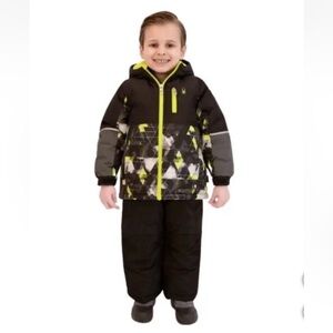 Spyder Black and Green Snowsuit Set